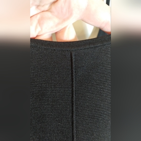 Sandro Midi A-line Black Stretchy Knitted Dress Sz M Excellent Condition - Picture 6 of 14